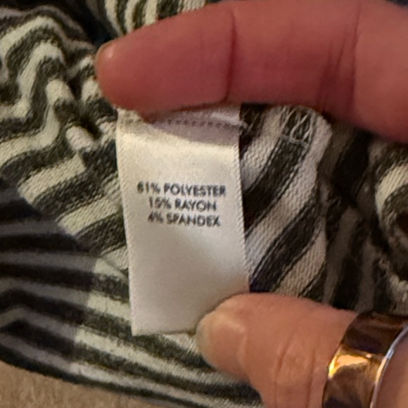 BKE Charcoal and White Striped Crew Neck Sweater - Picture 4 of 4